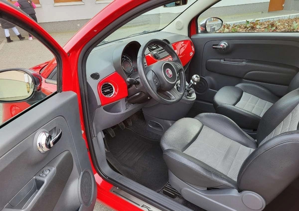 Fiat 500 cena 19500 przebieg: 174000, rok produkcji 2011 z Brzostek małe 326